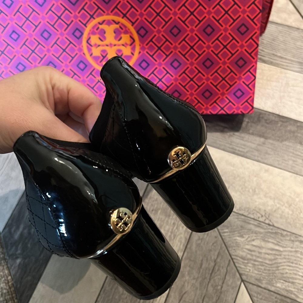 TORY BURCH Leather Chunky Ballet Heels